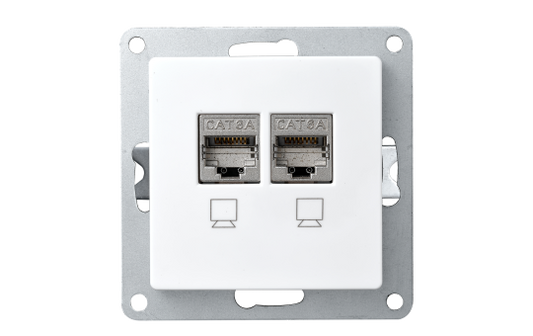 Netzwerk-Dose McPower ''Cup'' CAT6A, UP, vollgeschirmt