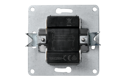 Kreuzschalter McPower ''Flair'', 250V~/10A, UP, matt schwarz