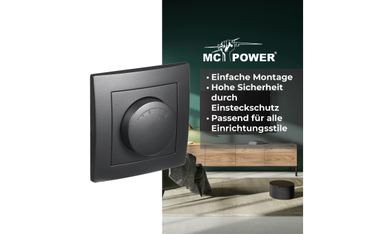 LED-Dimmer für elektronische Trafos McPower ''Flair'' 250V/300W, Memory-Funktion