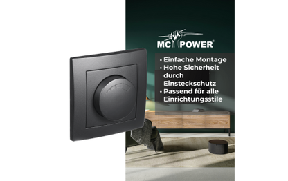 LED-Dimmer für elektronische Trafos McPower ''Flair'' 250V/300W, Memory-Funktion