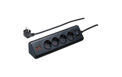 Steckdosenblock McPower, 4x Schutzkontakt, 1x USB-C PD20W, 2x USB-A, 2m Kabel