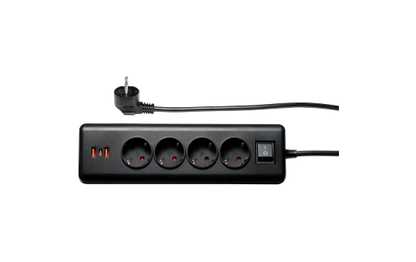 Steckdosenblock McPower, 4x Schutzkontakt, 1x USB-C PD20W, 2x USB-A, 2m Kabel