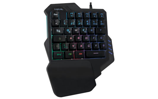 Gaming Tastatur, Einhand Keyboard, schwarz, LED Beleuchtung