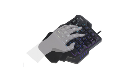 Gaming Tastatur, Einhand Keyboard, schwarz, LED Beleuchtung