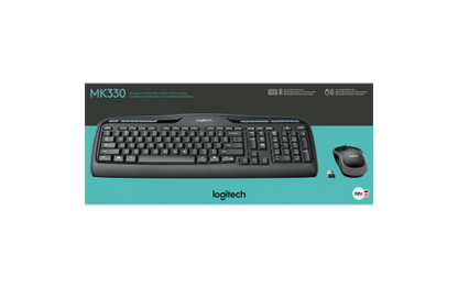 Tastatur/Maus-Set Logitech ''MK330'', 1000dpi, schwarz, kabellos