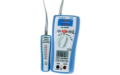 Digitalmultimeter PeakTech ''P3365'', mit LAN- Tester, 2000 Counts, 600V AC/DC, 200mA AC/DC