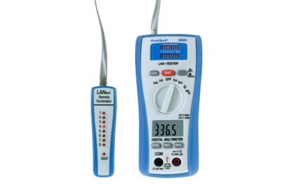 Digitalmultimeter PeakTech ''P3365'', mit LAN- Tester, 2000 Counts, 600V AC/DC, 200mA AC/DC