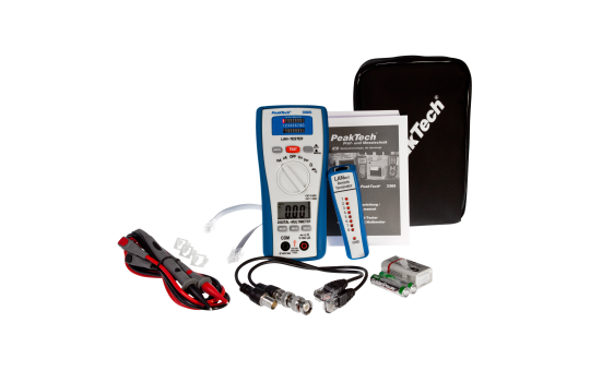 Digitalmultimeter PeakTech ''P3365'', mit LAN- Tester, 2000 Counts, 600V AC/DC, 200mA AC/DC