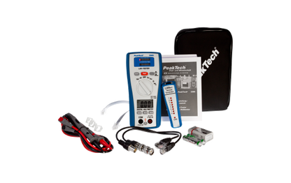 Digitalmultimeter PeakTech ''P3365'', mit LAN- Tester, 2000 Counts, 600V AC/DC, 200mA AC/DC