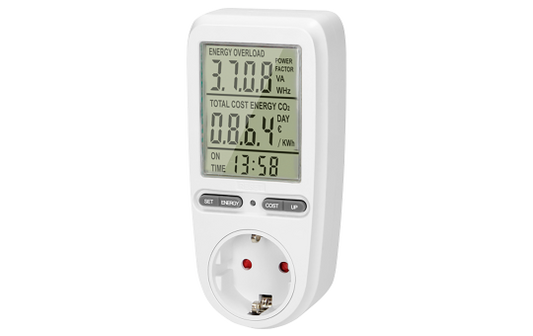 Energiekosten-Messgerät mit LCD-Display, max. 3.680W