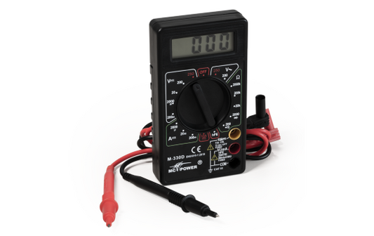 Digitalmultimeter McPower ''M-330D'' schwarz, 3½-stellig, akustischer Durchgangsprüfer