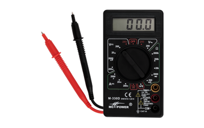 Digitalmultimeter McPower ''M-330D'' schwarz, 3½-stellig, akustischer Durchgangsprüfer
