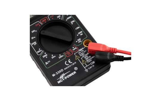Digitalmultimeter McPower ''M-330D'' schwarz, 3½-stellig, akustischer Durchgangsprüfer