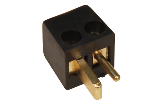 Auto-Lautsprecher-Stecker, vergoldet, schwarz