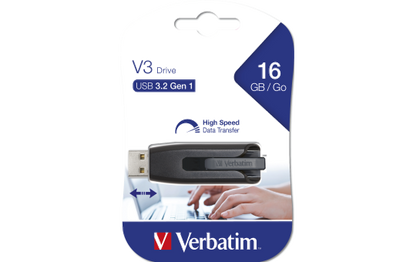 USB 3.2 Stick Verbatim ''Store 'n' Go'', 16GB, V3 Drive, grau, Typ-A