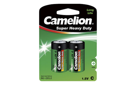 Baby-Batterie CAMELION Super Heavy Duty 1,5 V, Typ C, 2er-Blister