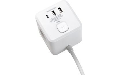 Tischsteckdose McPower ''BW-64'' 3x Steckdose, 2xUSB-A, 1xUSB-C PD20W