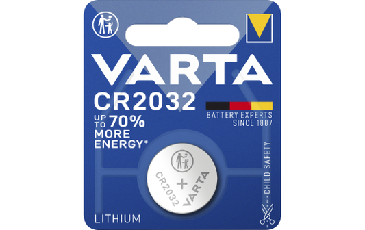 Lithium-Knopfzelle VARTA ''Electronics'' CR 2032, 230mAh, 3V, 1er-Blister