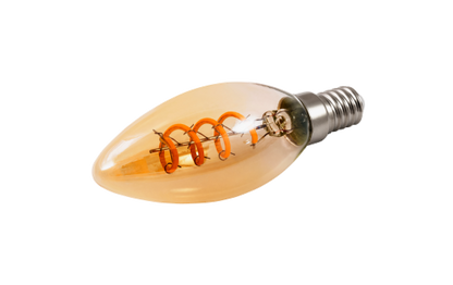 LED Filament Kerzenlampe McShine ''Retro'' E14, 2W, 150lm, warmweiß, goldenes Glas