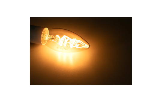 LED Filament Kerzenlampe McShine ''Retro'' E14, 2W, 150lm, warmweiß, goldenes Glas