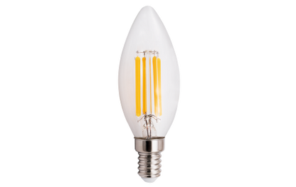 LED Filament Kerzenlampe McShine ''Filed'', E14, 6W, 820 lm, warmweiß, klar