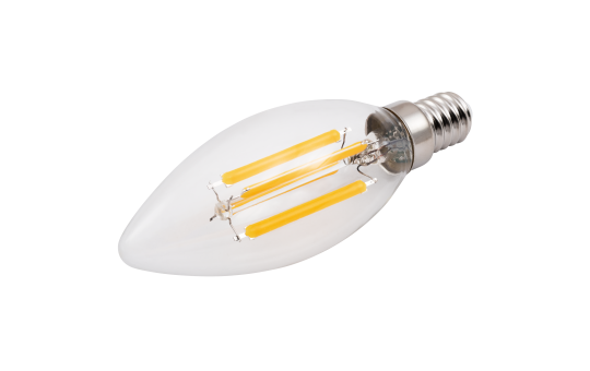 LED Filament Kerzenlampe McShine ''Filed'', E14, 6W, 820 lm, warmweiß, klar