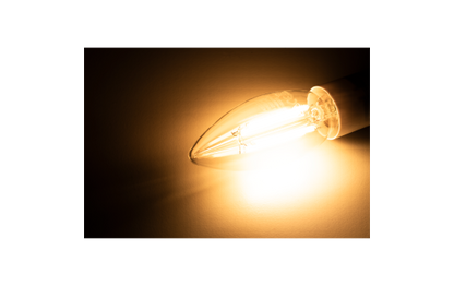 LED Filament Kerzenlampe McShine ''Filed'', E14, 6W, 820 lm, warmweiß, klar