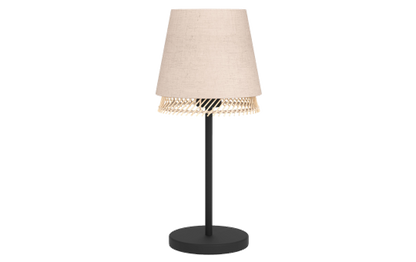 Tischleuchte EGLO ''Tabley'', E27, Stahl, natur/braun, 42,5cm