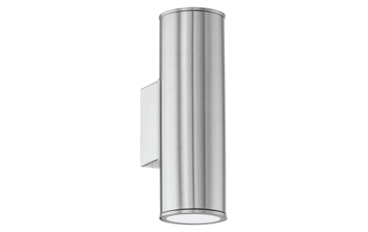 Wandleuchte EGLO ''Riga'', GU10, Edelstahl, 2x2,8W, 20x65cm