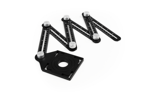 Winkelschablone McPower, mit Lineal, 6 Arme je 12cm, faltbar