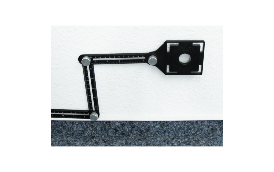 Winkelschablone McPower, mit Lineal, 6 Arme je 12cm, faltbar