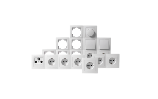 Schalter und Steckdosen Set McPower Flair ''Wohnlandschaft Dimmer'', 20-teilig, weiß