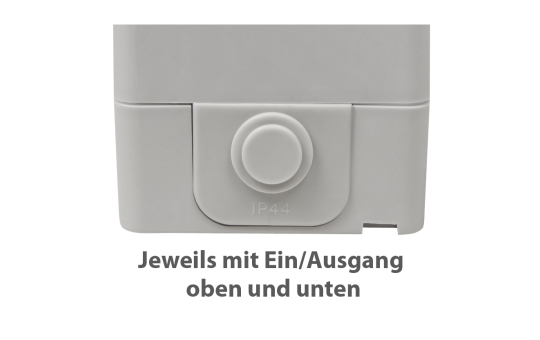 Feuchtraum Steckdose McPower ''Taff'', 250V~/16A, IP44, AP, grau