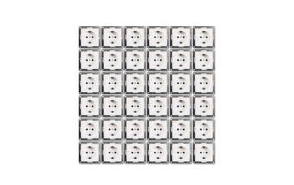 Schutzkontakt-Steckdose McPower ''Flair'' 250V~/16A, Einsteckschutz, 36er-Pack