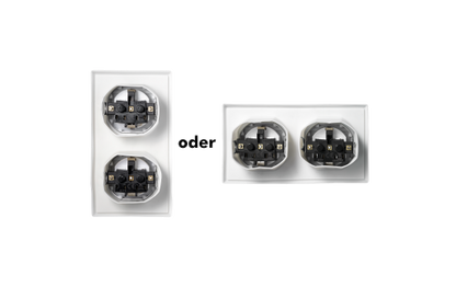 Steckdosen Set McPower Flair ''Beginner 2S-IP44'', 3-teilig, weiß, IP44