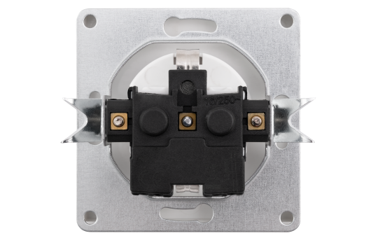 Schutzkontakt-Steckdose McPower ''Shallow'' 250V~/16A, UP, Steckanschluss, weiß