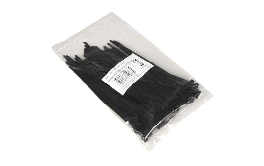 Kabelbinder McPower, schwarz, 140x3,6mm, 100er-Pack, UV beständig