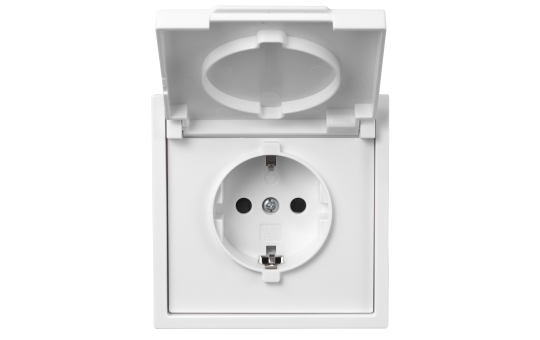 Schutzkontakt-Steckdose McPower ''Shallow'' 250V/16A, UP, IP44, Steckanschluss