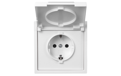Schutzkontakt-Steckdose McPower ''Shallow'' 250V/16A, UP, IP44, Steckanschluss