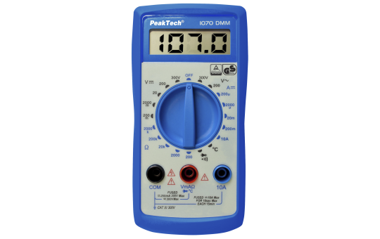 Digitalmultimeter PeakTech ''P1070'', 2000 Counts, 300 V AC/DC, 10 A DC, TÜV/GS