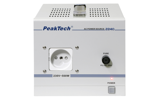Trenntransformator PeakTech ''P 2240'' 230V AC, 2,5A, 500W, galvanische Trennung