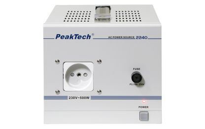 Trenntransformator PeakTech ''P 2240'' 230V AC, 2,5A, 500W, galvanische Trennung