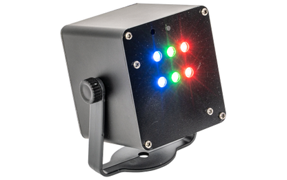 LED-Strobe-Effekt IBIZA ''TINYLED-RGB-STROBE'', akkubetrieben, 6x 1W RGB LED