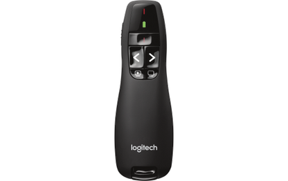 Presenter Logitech ''R400'', USB, Laser, schwarz, kabellos
