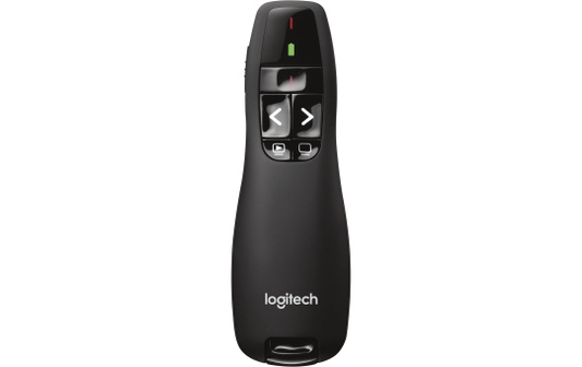 Presenter Logitech ''R400'', USB, Laser, schwarz, kabellos