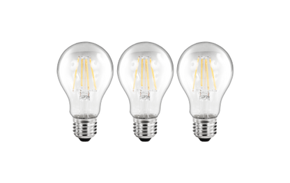 LED Filament Set McShine, 3x Glühlampe, E27, 6W, 670lm, warmweiß, klar