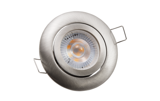 LED-Einbauleuchte McShine ''Eco-50'' 5W, 400lm, 3000K, Edelstahl gebürstet