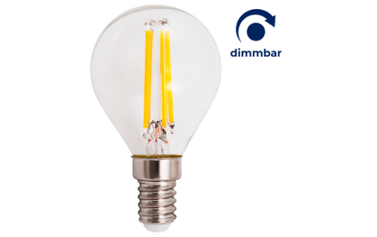 LED Filament Tropfenlampe McShine ''Filed'' E14, 6W, 600lm, warmweiß, dimmbar