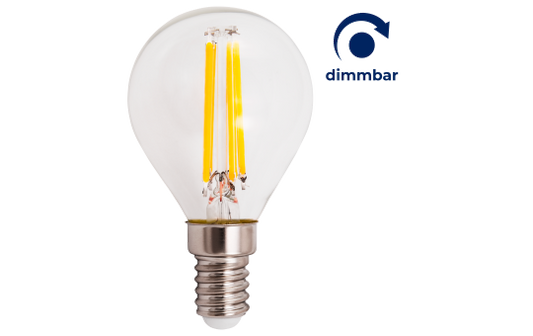 LED Filament Tropfenlampe McShine ''Filed'' E14, 6W, 600lm, warmweiß, dimmbar
