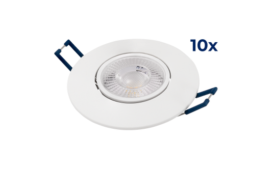 LED-Einbauleuchte McShine ''EL-313C'' 4,5W, 450lm, CCT 3000-4000-6000K, 10er-Pack